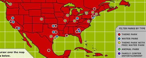 Six Flags Parks Map Usa