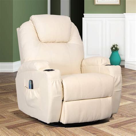 Buy Esright Massage Recliner Chair Heated Composite Material Ergonomic Lounge 360 Degree Swivel ...