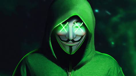 1920x1080 Green Hoodie Anonymus Mask 4k Laptop Full HD 1080P ,HD 4k Wallpapers,Images ...