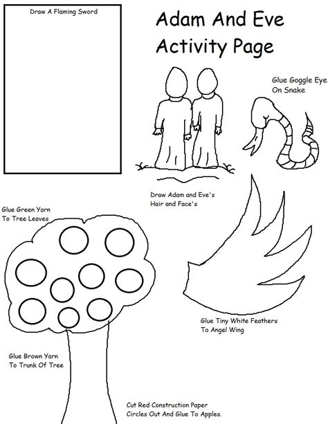 Adam And Eve Preschool Printables