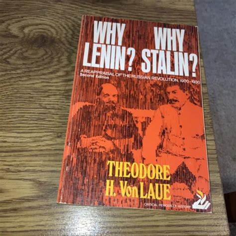 WHY LENIN? WHY Stalin? Theodore H Von Laue 1971 Lippincot Trade Paperback $7.99 - PicClick