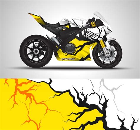 Premium Vector | Motorcycle wrap decal and vinyl sticker