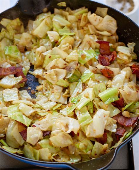 Southern Fried Cabbage with Bacon - blackpeoplesrecipes.com