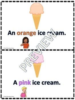 ASL: My Color Ice Cream mini book by A Deaf Education News | TPT