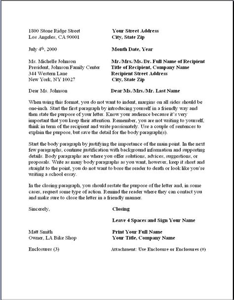 Business Letter Format – Formal Writing Sample, Template & Layout