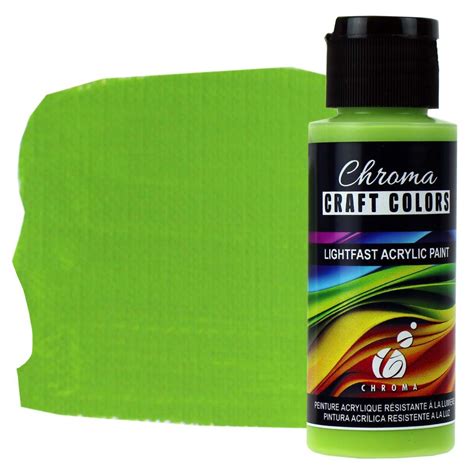 Chroma Acrylic Craft Paint - Spring Green, 2oz Bottle | Jerry's Artarama