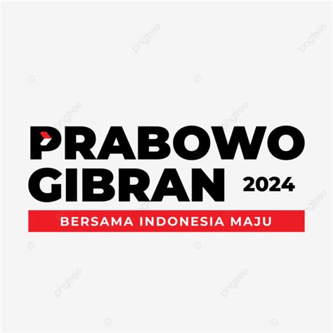 Texto Prabowo Gibran 2024 Con Indonesia Avanzada Vector PNG ,dibujos Prabowo, Gibran, Elección ...