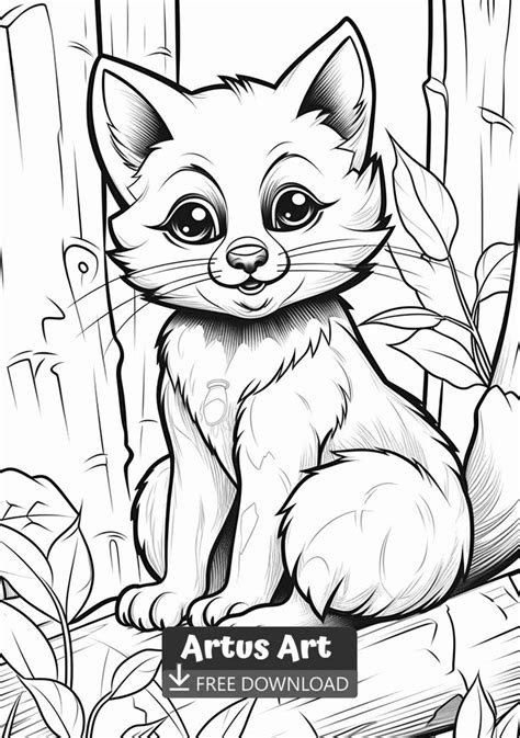 Fisher cat Coloring Page | Monster coloring pages, Cat coloring page, Animal coloring pages