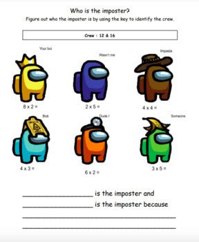 FREE & EDITABLE Among Us Math Practice by Jessica Miller | TpT