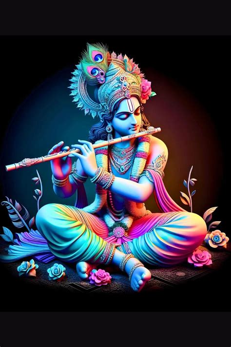 Lord Krishna Playing Flute HD Wallpapers in 2024 | Lord krishna images ...