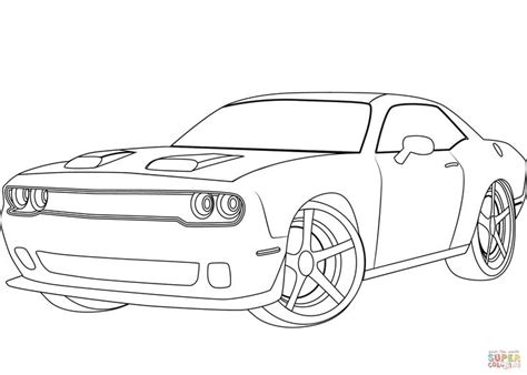 Dodge Challenger Hellcat coloring page | Free Printable Coloring Pages | Cars coloring pages ...