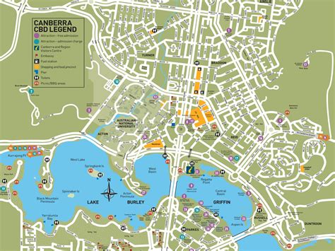 Image result for canberra map city | City maps, Map, Canberra