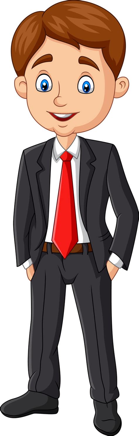 Cartoon young businessman posing on white background 5162422 Vector Art ...