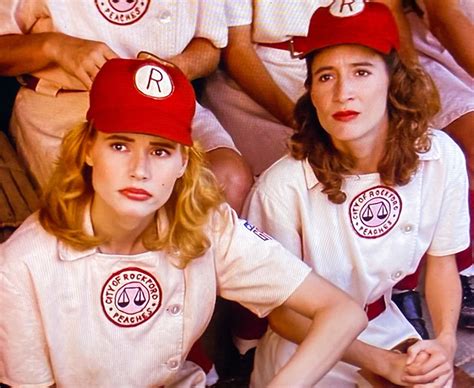 Dottie Hinson (Geena Davis) and Helen Haley (Anne Ramsay), Rockford Peaches, A League of Their ...