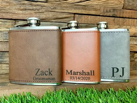 Personalized Leather Flask Engraved Flask Flask for - Etsy