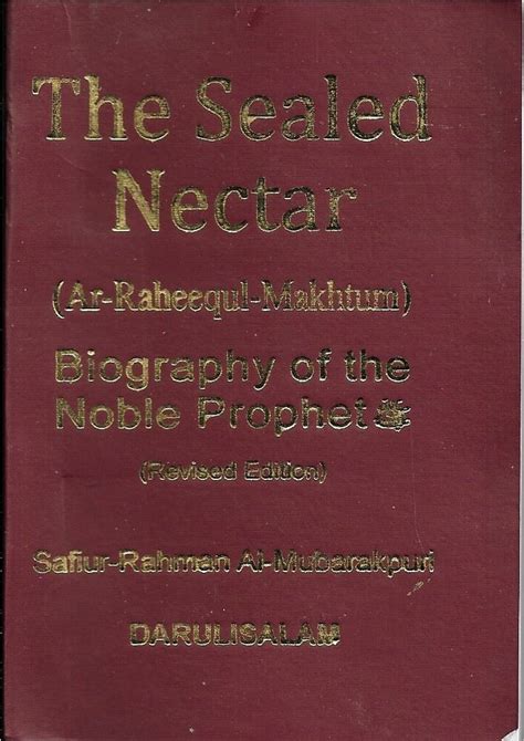 The Sealed Nectar, Safi-ur-Rahman al-Mubarakpuri, ENGLISH, Paper Back, Pocket Ed | Safi, Nectar ...