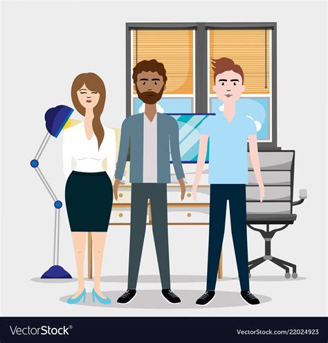 Business coworkers cartoons Royalty Free Vector Image