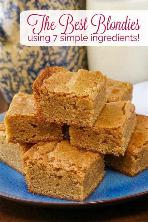 The Best Blondies Recipe in only 7 ingredients! | Recipe | Best ...