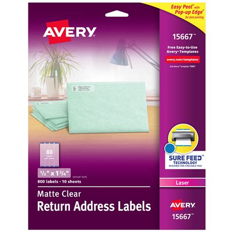 Avery 2X4 Clear Labels Template
