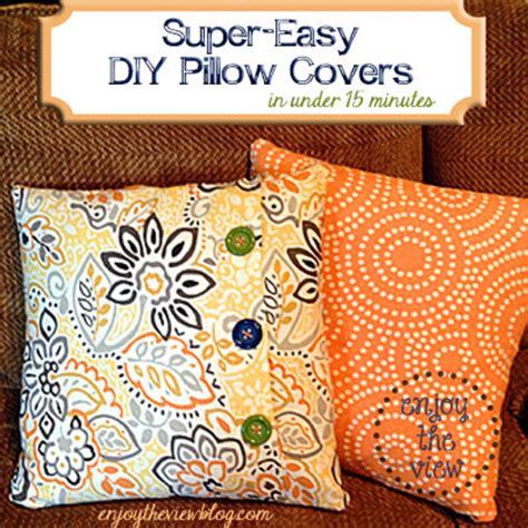 Super-Easy DIY Pillow Covers in less than 15 minutes! | {enjoy the view}