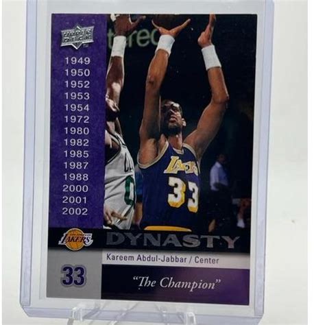 Kareem Abdul-Jabbar 2008-2009 Upper Deck Basketball Dynasty Los Angeles ...