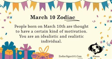 March 10 Zodiac Is Pisces, Birthdays And Horoscope - ZodiacSigns101