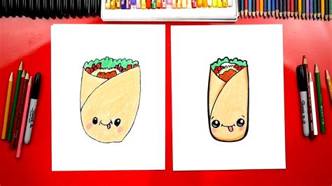 How To Draw A Funny Burrito - Art For Kids Hub