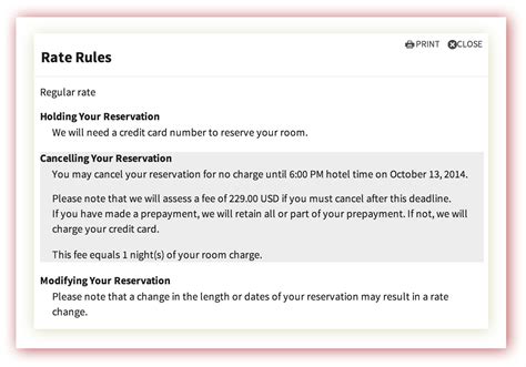 Booking Cancellation Policy Template - Sfiveband.com