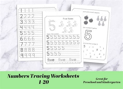 Number tracing worksheets pdf / traceable numbers / preschool | Etsy in 2021 | Printable flash ...