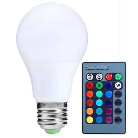 AC85 265V Remote Control Bulb 16 Colors Changing 300lm 3W E27 Dimmable ...