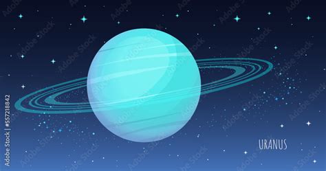 Uranus planet with Rings in outer space. Collection of Planets of solar ...