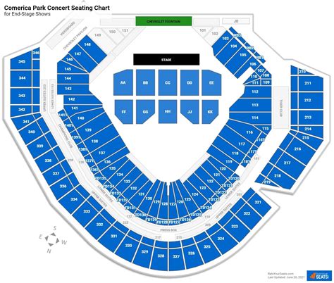 Comerica Park Seating Chart For Concerts | Elcho Table