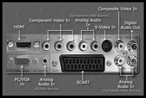 TV Inputs Guide For Audio Jacks, Cables, and Connectors