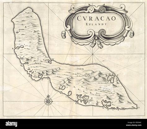 Map of Curaçao Stock Photo - Alamy