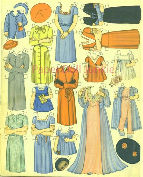 Vintage Paper Dolls Printable Instant Download PDF and JPEG | Etsy