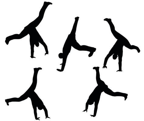 Cartwheel Silhouette Illustrations, Royalty-Free Vector Graphics & Clip Art - iStock