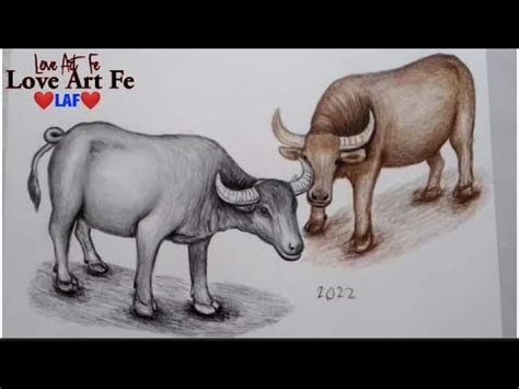 How To Draw Carabao / 🐃 / kalabaw ?? For Beginner Using Colored pencil ️ ️ - YouTube