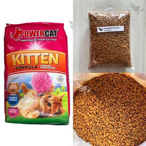 POWERCAT Kitten 1kg Repacked - Halal / Organic / Fresh Cat Food - Dry ...