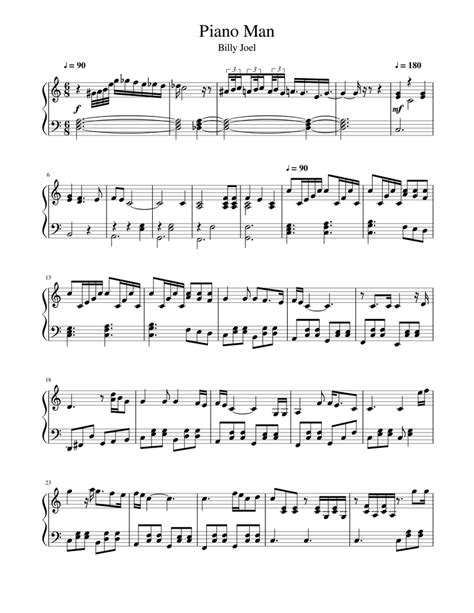 Billy Joel - Piano Man Sheet music for Piano (Solo) | Musescore.com