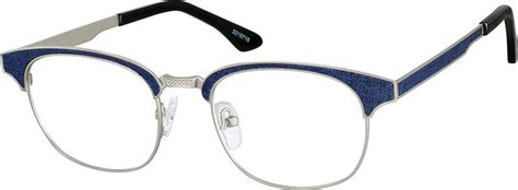 Zenni Browline Prescription Eyeglasses Blue Stainless Steel 3215716 | Eyeglasses, Glasses, Clip ...