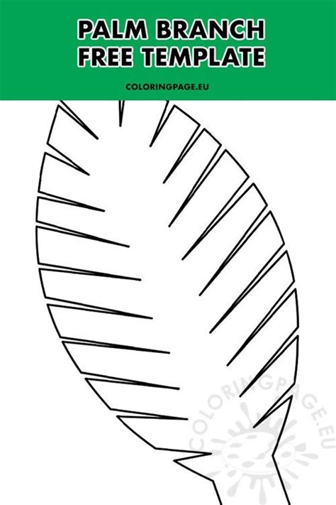 Palm branch template – Coloring Page