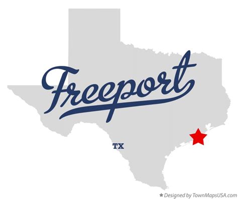 Map of Freeport, TX, Texas