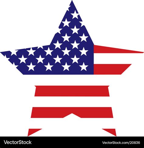 American flag star background Royalty Free Vector Image