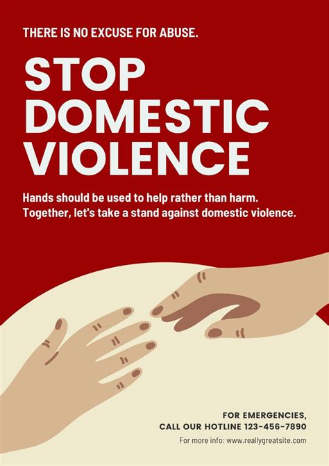 Free custom printable domestic violence poster templates | Canva