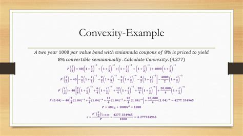 PPT - Duration , Modified Duration, Convexity PowerPoint Presentation, free download - ID:280874