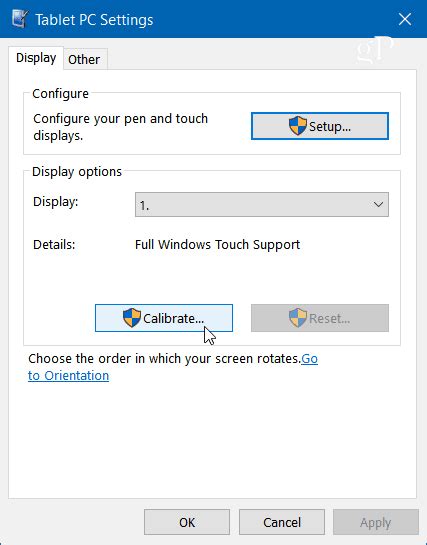 How to Calibrate a Windows 10 Touch Screen Device