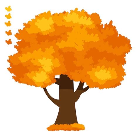 Premium Vector | Cute cartoon autumn fall trees collection vector