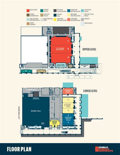 Floor Plans and Capacity | Columbia Metropolitan Convention Center