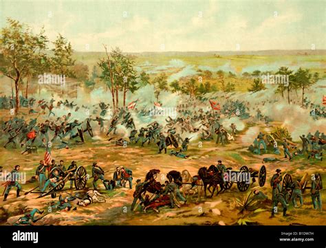 Battle of Gettysburg in the US Civil War Stock Photo - Alamy