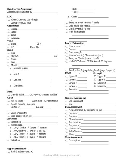 Nursing Head To Toe Assessment Cheat Sheet Pdf | Porn Sex Picture